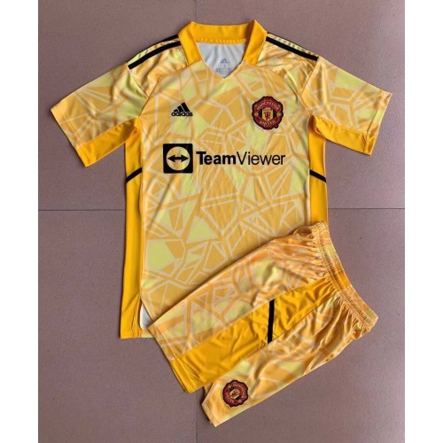 Manchester United Keeper Bortedraktsett Barn 2022-23 Kortermet (+ Korte bukser) Manchester United Keeper Bortedraktsett Barn 2022-23 Kortermet (+ Korte bukser)